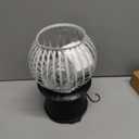 Christmas Snowman Solar Lanterns Outdoor Hanging Solar Lantern Metal Waterproof Decor Snowman Lamp with Glass Ball Solar Lights for Garden Patio Yard Decor (15.7 H* 5.9 W)