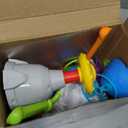 Outdoor Toys for Kids Ages 3-8: Flying Disc Launcher Toy Chasing Games - Summer Outside Yard Activities Chasing Toy for Toddlers Ages 3 4 5 6 7 8 Backyard Games Birthday Gift for Boys Girls, Blue