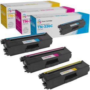 LD Compatible Toner Cartridge Replacement for Brother TN336 High Yield (Cyan, Magenta, Yellow, 3-Pack) Compatible with Brother HL-L8250CDN HL-L8350CDW HL-L8350CDWT MFC-L8600CDW MFC-L88