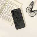 Lovmooful Compatible for iPhone 14 Pro Max Case Cute Cool Big Butterfly Black Design for Girls Women Soft TPU Shockproof Protective Girly for iPhone 14 Pro Max-Big Butterflies