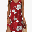 Aokosor Womens Summer Dresses 2025 Loose V Neck Sleeveless Dress Sundresses Swimsuit Coverup, Size -Small