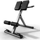FITKS360 Roman Chair Hyperextension Bench – Adjustable Back Extension Machine for Glutes, Hamstrings & Lower Back – Foldable Multi-Purpose Workout Equipment for Home Gym