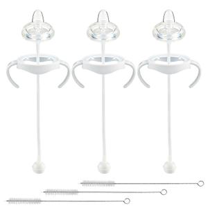Sippy Cup Conversion Kit for Philips Avent Natural Baby Bottles, Weighted Straw Replacement Kit with Spout Nipples, Bottle Handle, 6+ Months, Set of 3
