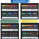 149Pcs Deluxe Artist Painting Set with Aluminum and Beech Wood Easel, 48 Colors Acrylic & Oil Paints, 24 Colors Watercolor Paints, Art Paint Supplies for Artists, Beginner & Adults, 149 Piece