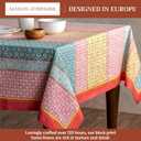 Maison d'Hermine Tablecloth Rectangle Table 100% Cotton 54 x 72 Inches Tablecloth Reusable Decorative for Dining Kitchen Room Farmhouse Home Gifts for Mother's Day Spring Summer - Provence