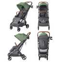 Ergobaby Metro 3 Deluxe Baby Stroller for Newborns, Infants, and Toddlers - Travel Stroller with One-Hand Fold, Near-Flat Recline, Adjustable Handlebar - Willow Green