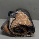 Anibedding 3 Pieces Floral Printed Quilts Set Queen Size, All Season Black Brown Lightweight Bedspread Sets with Shams for Bedroom (King)