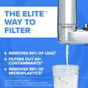 Brita Faucet Mount Water Filter System, Chrome, No-Wait Filtration, Easy Install, Multi-Use Tap Water Filter for Kitchens, Bathrooms & Small Spaces