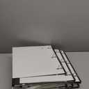 INFUN 1 Inch Telescoping 3 Ring Binder -12 PCS-White, Flexible Binders with Customizable Front Cover and Clear Catalog Pocket, 1Inch Rings, 225 Sheet Capacity