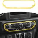 RT-TCZ for Wrangler JL Center Dash AC Switch Cover Trim Frame Yellow for Jeep Wrangler JL JLU Gladiator JT 2018-2023 Yellow Interior Accessories