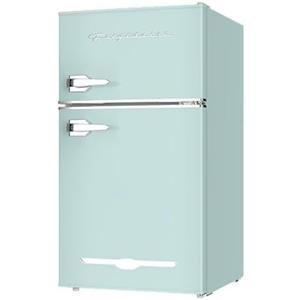 Frigidaire EFR840 Retro Mini Fridge with Freezer & Side Bottle Opener - Small 2 Door Refrigerator for Office Bar or College Dorm Room - 3.2 Cu Ft, Mint