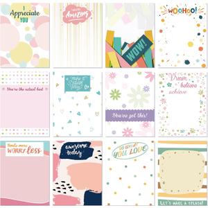 12 Pieces Appreciation Sticky Notes 3 x 4 Inch Fun Motivational Inspirational Positive Modern Cute Encouragement to Do List Notepad for Shopping List Study Planner 30 Sheets Each(Sweet Style)