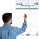 GuassLee Extra Large Wall Calendar 2026-2027, 20"x 30" Big Vertical Wall Calendar 2026, Jan. 2026 to Jun. 2027, 18-Month Hanging Planner Wall with Julian Date for Office Home School Organizing, 30"x20"