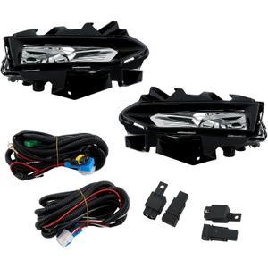 WFLNHB Left and Right Fog Lights Repalcement for Versa 2023 2024 2025 Fog Lamp Clear Lens with Wiring Kit NI2592139C NI2593139C