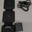 Magnetic Wireless Charger for iPhone: Fodable 3 in 1 Charging Station for Multiple Apple Devices - Travel Charging Pad Dock for Apple Watch iPhone 17 16 15 14 13 12 Pro Max Plus & Airpod (Dark black)