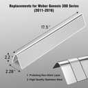 17.5" Stainless Steel Flavorizer Bars for Weber Genesis 300 Series (2011-2016, Front-Mounted Controls), Replacement for Weber 7620 7621 Fits Genesis E-310 E-320 E-330 S-310 S-320 S-330 Heat Plates