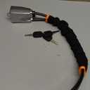 KAYCENTOP Car Steering Wheel Lock, Seat Belt Lock, Car Locks Anti-Theft Device with Aluminum Alloy Lock Housing, Max 17 Inch Length, High Visibility and Light-Weight, Universal Fit, 3Keys(Black)