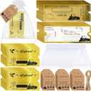 Gisafai 100 Sets Polar Stickers Golden Tickets Bulk Polar Christmas Decorations Believe Bell Santa Sleigh Bell Invitations Xmas Gifts Train Party Supplies Favors Stuffers Organza Bags Tags (White)