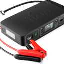 HALO Bolt Air 58830 Portable Car Battery Jump Starter | 100 PSI Air Compressor, 58.8Wh USB Power Bank, Emergency Floodlight & Charger, Jumps Cars SUVs & Trucks, Inflates Tires, TSA Approved  Black