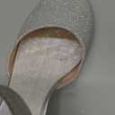 Girls Dress Shoes Closed Toe Chunky High Heels Ankle Strap Wedding Party Pump Shoes (3 Big Kid, Lovely Glitter Silver)