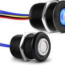 Acegoo RV 3 Way Dimmer Kit DC12V All-Aluminum 3-Way Dimming Switch for Boat Motorhome Camper Van Trailer Truck Car LED Strip Light, Multi Location On/Off/Dimming Switch, DC12-24V 6Amps (Black)
