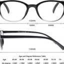 Reading Glasses for Women Cute Round Readers +2.00 for Small Head/Petite Face Lightweight Glasses w/Spring Hinges 4 Pack