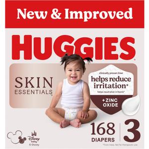 Huggies Skin Essentials Diapers Size 3, 168 Count (3 Packs of 56)