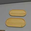 2PCS Bamboo Bathroom Trays - Suitable for The Bathroom,Kitchen,Breakfast Tray and Decorative Tray (6.88 in * 3.46 in)