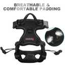 BARKBAY No Pull Dog Harness Front Clip Heavy Duty Reflective Easy Control Handle for Large Dog Walking(Black,M)