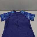 Bonneuitbebe Women's 2 Piece Rash Guard Short Sleeve UPF 50+ Swim Shirt Built in Bra Bathing Suit with Boyshorts Bottoms (Medium, Navy Blue Pa20)