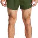 baleaf Men's 3 Running Shorts Gym Quick Dry Athletic Workout Pocket Lightweight Brief (Large, 01-army Green)