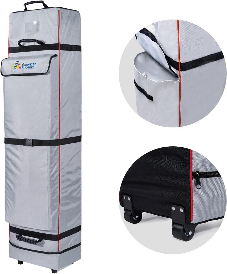 AMERICAN PHOENIX Canopy Wheel Carry Bag 62x10x10 Easy Storage Bag Pop Up Tent Rolling Bag for Canopy Tents Bag Portable and Heavy-Duty (Silver Gray-62x10x10)