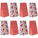 Haobell Valentines Bags - 24 Pcs Valentines Goodie Bags with Stickers for Classroom Parties, Kids, Coworkers