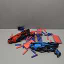 POKONBOY 2 Pack Blaster Toy Guns for Boys Fit for Nerf Guns Darts, 6-Dart Rotating Barrel Foam Bullets Hand Gun Toys with 80 Refill Darts and 2 Wristbands Gifts for 6 7 8 9 10 Years Kids Christmas (Blue & Red)