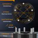Dynofit 5x4.5 to 5x5 Wheel Adapters 1.25" 4Pcs for Jeep Jk Wk Wj Xk Wheels on Tj Yj Kk Xj Mj Kj Zj, 5x114.3mm to 5x127mm Forged Conversion Wheel Lug Adapter 1/2" Thread, Bolts Pattern Changed Spacers