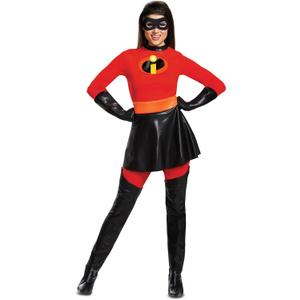 Disguise Women's Mrs. Incredible Skirted Deluxe Adult Costume (S (4-6))