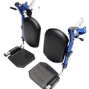 Blue Streak Wheelchair Elevating Leg Rest with Padded Calf Pad,Composite Footplates,Fits Most Standard wheelchairs and Transport Chair,Wheelchair Parts,Same Functional Structure as LK3JELR,(1Pr, Blue)