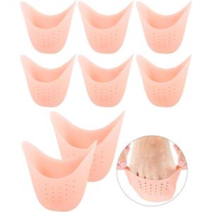 8Pcs BLATOWN Silicone Toe Protectors Toe Covers for Women Men Shoe Filling, Gel Toe Pads Toe Cushions with Breathable Hole for Pain Relief Fit for High Heel, Ballet, Point Shoes (Beige)