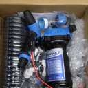 7.5GPM 80PSI Water Pump, 12V RV DC Fresh Washdown Pump Kit with Pressure Switch, Self-Priming Diaphragm Water Pump for Boats, Marines, Campers, Travel Trailers, Sprayers, and Yachts