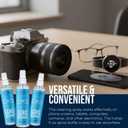 Powered by Nano Magic Eyeglass Lens Cleaning Spray 6 oz (3 Pack) | Professional Grade Formula, Silicone-Free | for Glasses, Phone, Electronic Screens, Optic Surfaces, Coated Surfaces - Made in USA