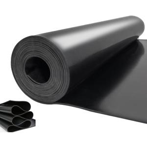 Nisorpa Solid Rubber Roll Sheet 3.3x9.8ft Neoprene Rubber Rolls 1/8" Thick Heavy Duty Sealing Rubber Strip Silicone Heatproof Oil Waterproof Rubber Mats for Garage Sound-Proof Floor DIY Gasket Shock