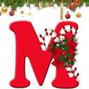 4 x 26 Letter Ornaments for Christmas Tree Decoration - Personalized Hanging Pendant Xmas Alphabet for Christmas Initial Ornament 2025, DIY Craft Ornaments,Original Gifts for Family Friends (M)