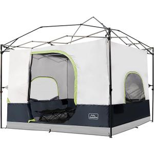 KAMPKEEPER Camping Inner Tent for Pop Up Canopy, Converts 10'x10' Straight Leg Canopy into Camping Tent–Fully Vented Roof(Top & Frame NOT Included), Black