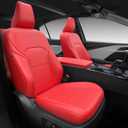 for Toyota Camry Seat Covers - Custom Fit Car Seat Covers Full Set, Waterproof Breathable Leather Seat Covers for Cars (Red, 2025-2026 Camry LE SE)