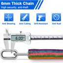 NDakter Bike Lock, 5 Digit Combination Heavy Duty Anti Theft Bicycle Chain Lock, High Security Resettable, Suitable for Bike, Scooter, Door, Gate, Fence, Size: 3.2 Ft Long, 0.24 in Thick