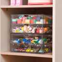 Stackable Storage Drawers, Plastic Storage Bins for Home Office, Bathroom, Kitchen, Pantry, Clear Desk Organizer for Accessories, Marker, Pencils, Books, Art Crafts, Makeup (6 Drawers)
