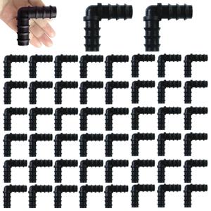 50 PCS Drip Irrigation Barbed Elbow Fitting Kit for 3/4 Inch Tubing (OD 20MM) Drip Irrigation Connectors Elbow Drip Line Barbed Connector .77" ID Drip Irrigation Sprinkler System