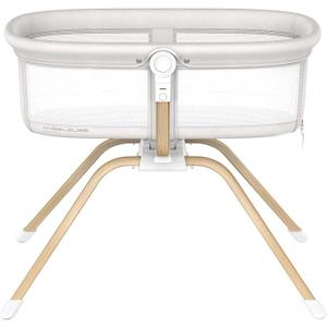 ANGELBLISS 3 in 1 Baby Bassinet, Rocking Bassinets Bedside Sleeper, One-Second Convert Travel Portable Bassinet Newborn Baby (White)