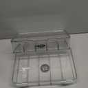 mDesign Plastic Stackable Eyeglass Case Storage Organizer with Hinged Lid for Unisex Sunglasses, Reading Glasses, Fashion Eye Wear, Protective Glasses, 5 Sections, Ligne Collection - 2 Pack - Clear