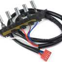 Kitchen Range Hood Pushbutton Switch Range Hood Key Board Switch CXW-200-DJ216/DJ103S/DJ105 Replacement for Midea (5 Keys Long Line Switch)